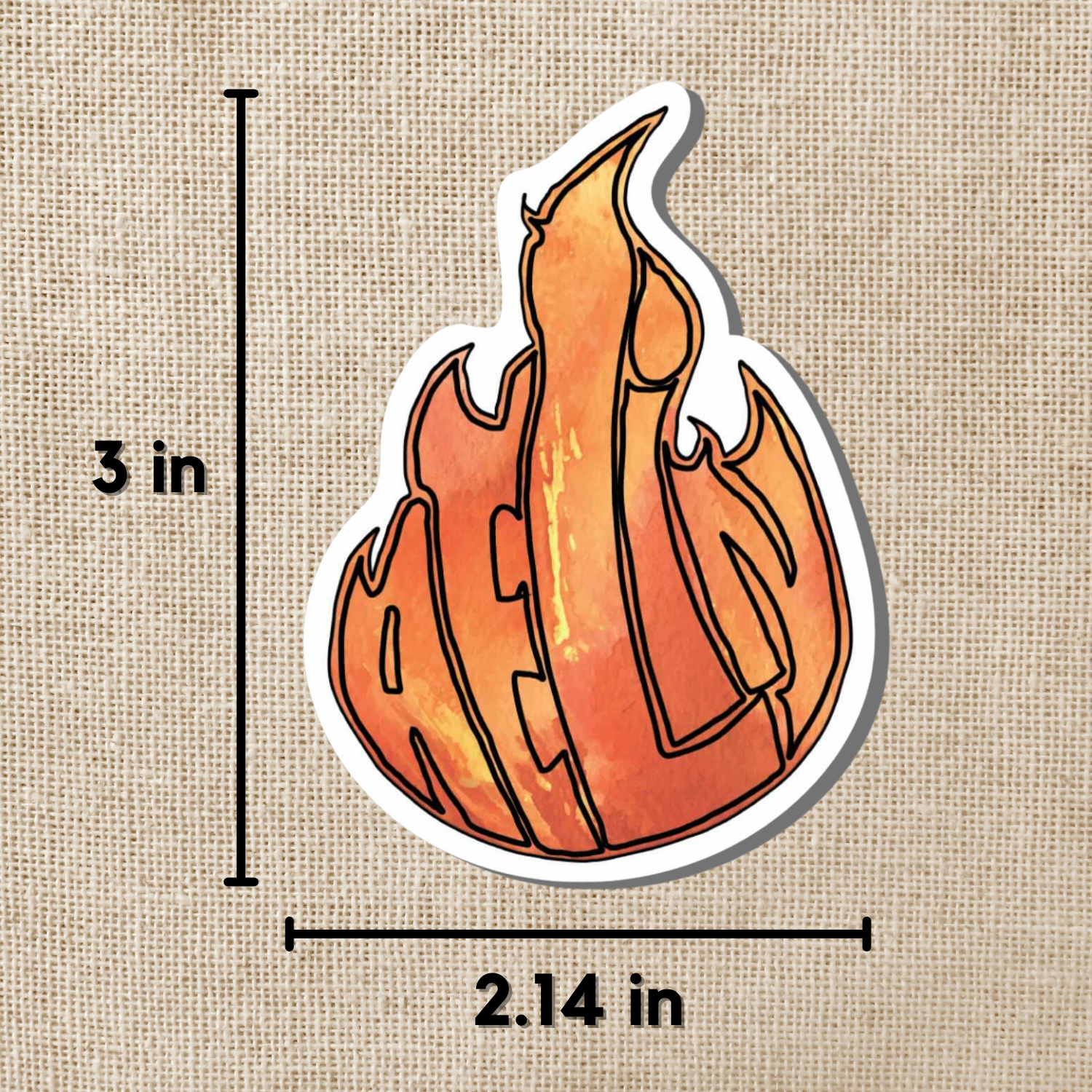 Aelin Galathynius Flame Sticker, 3-inch | Throne of Glass