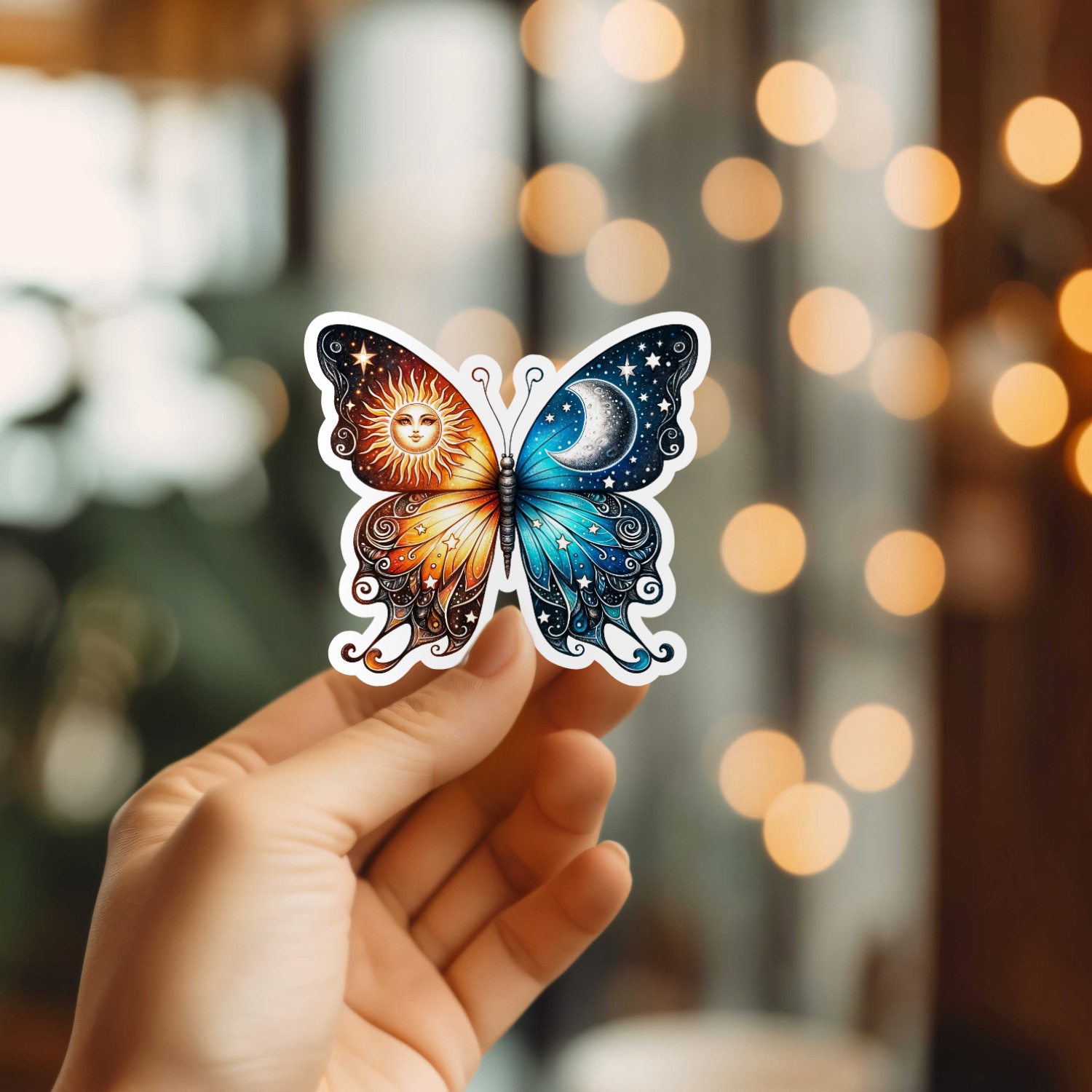 Beautiful Celestial Butterfly Vinyl Sticker
