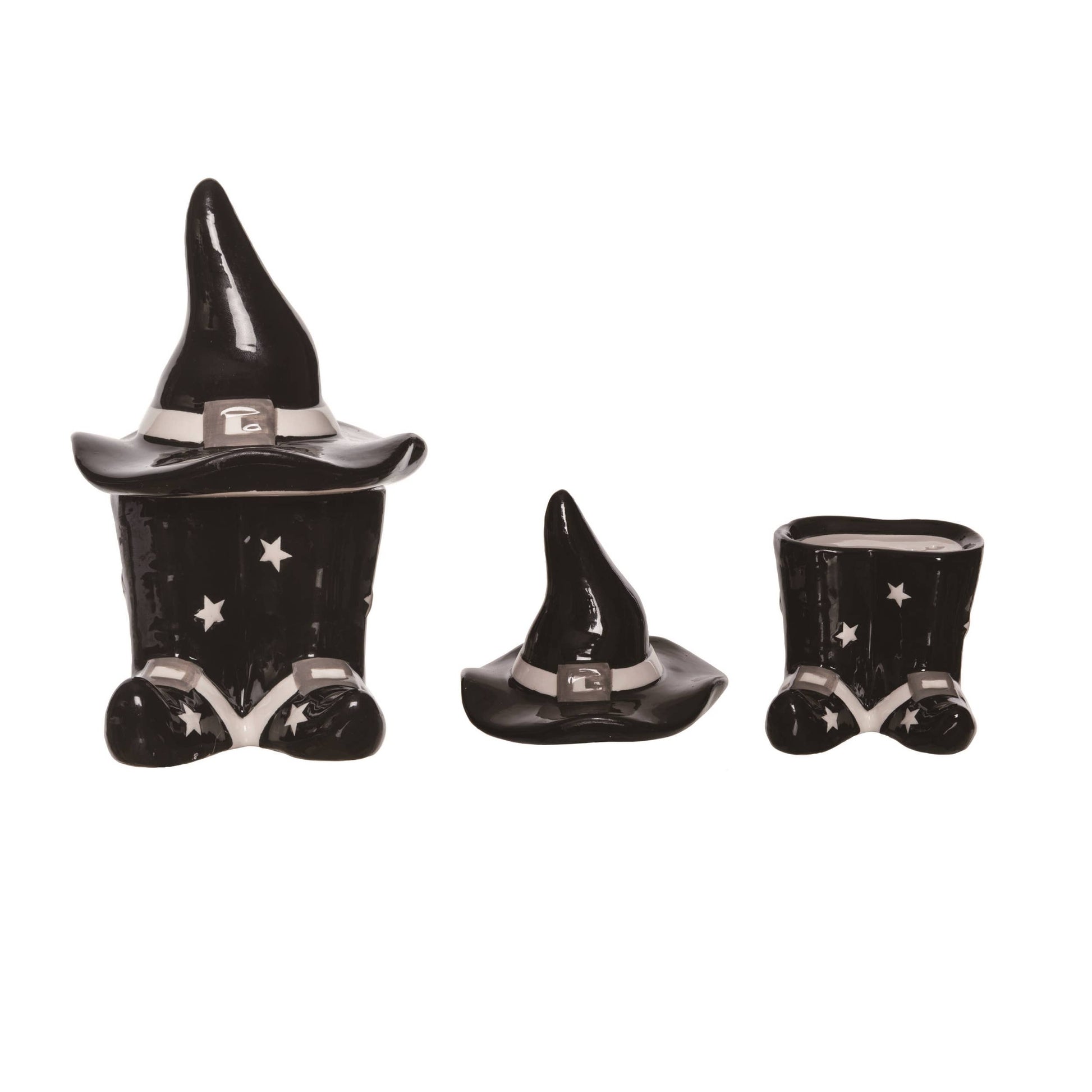 Halloween Witch Hat & Boot Salt and Pepper Set