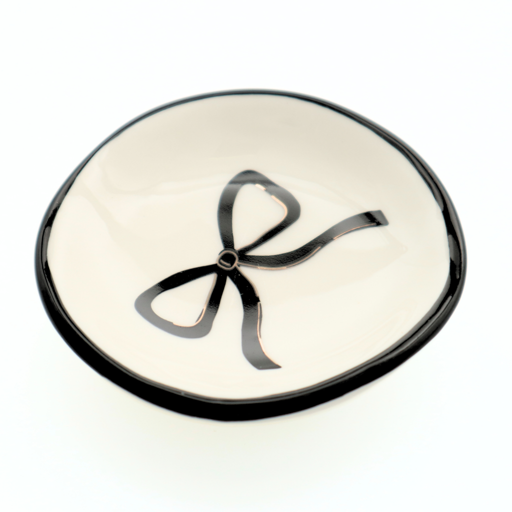 Ring Dish Black Bow