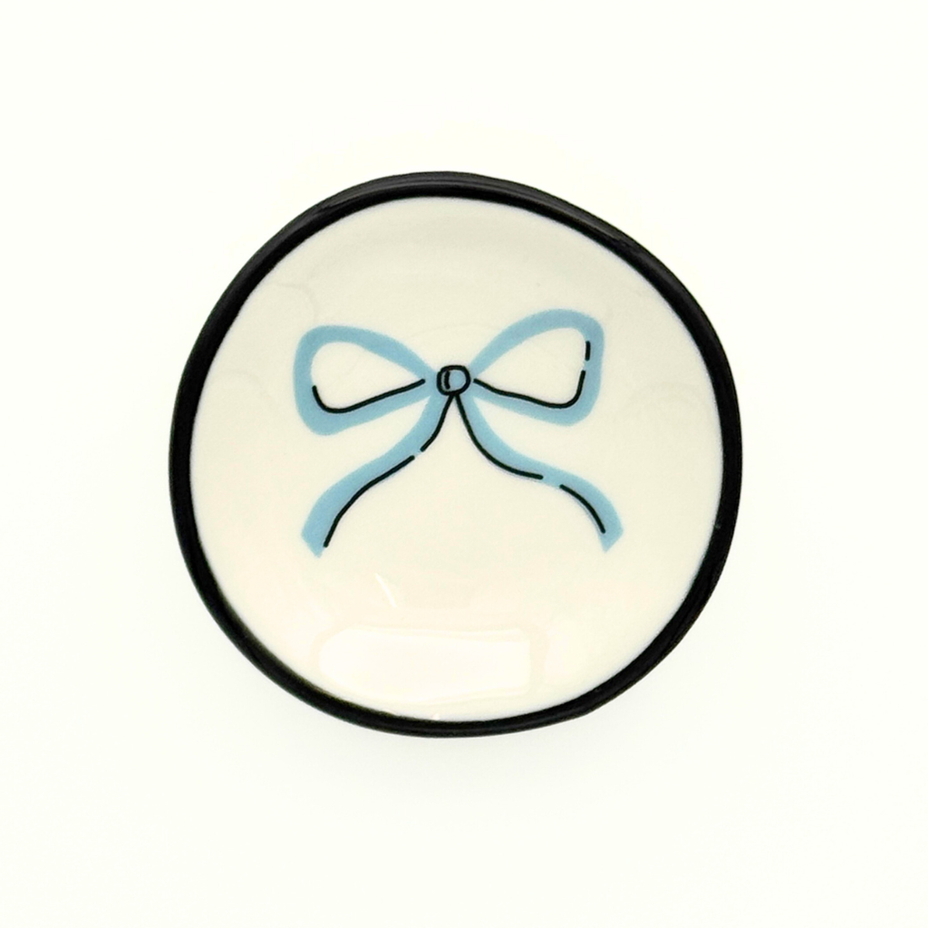 Ring Dish Pastel Blue Bow