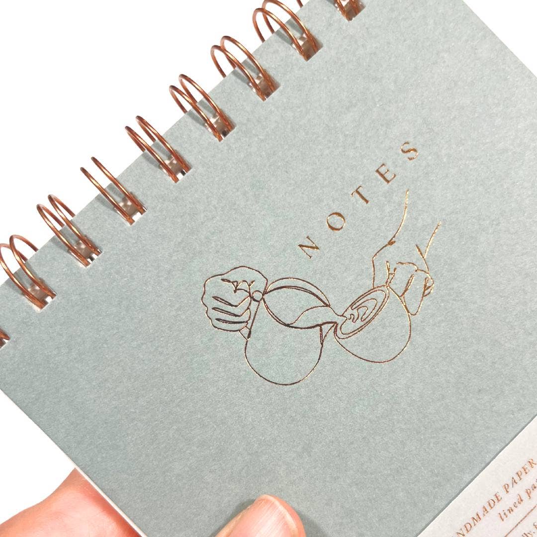 Journal Notebook Notepad | Grey Recycled Handmade Paper