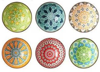 Multi-Color Bowl Set of 6