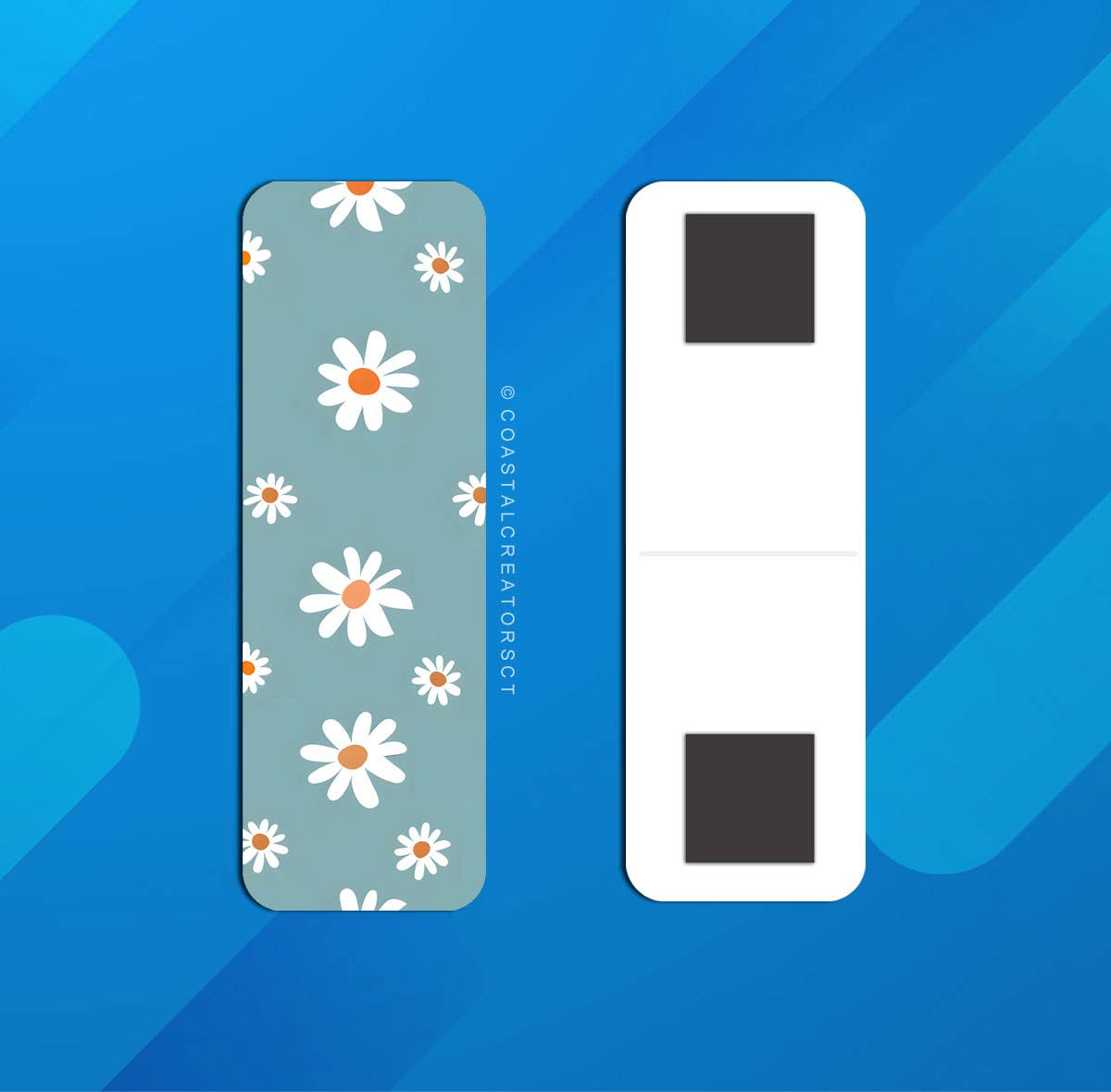 2-Pack Colorful Daisies Magnetic Bookmarks (Packaged)