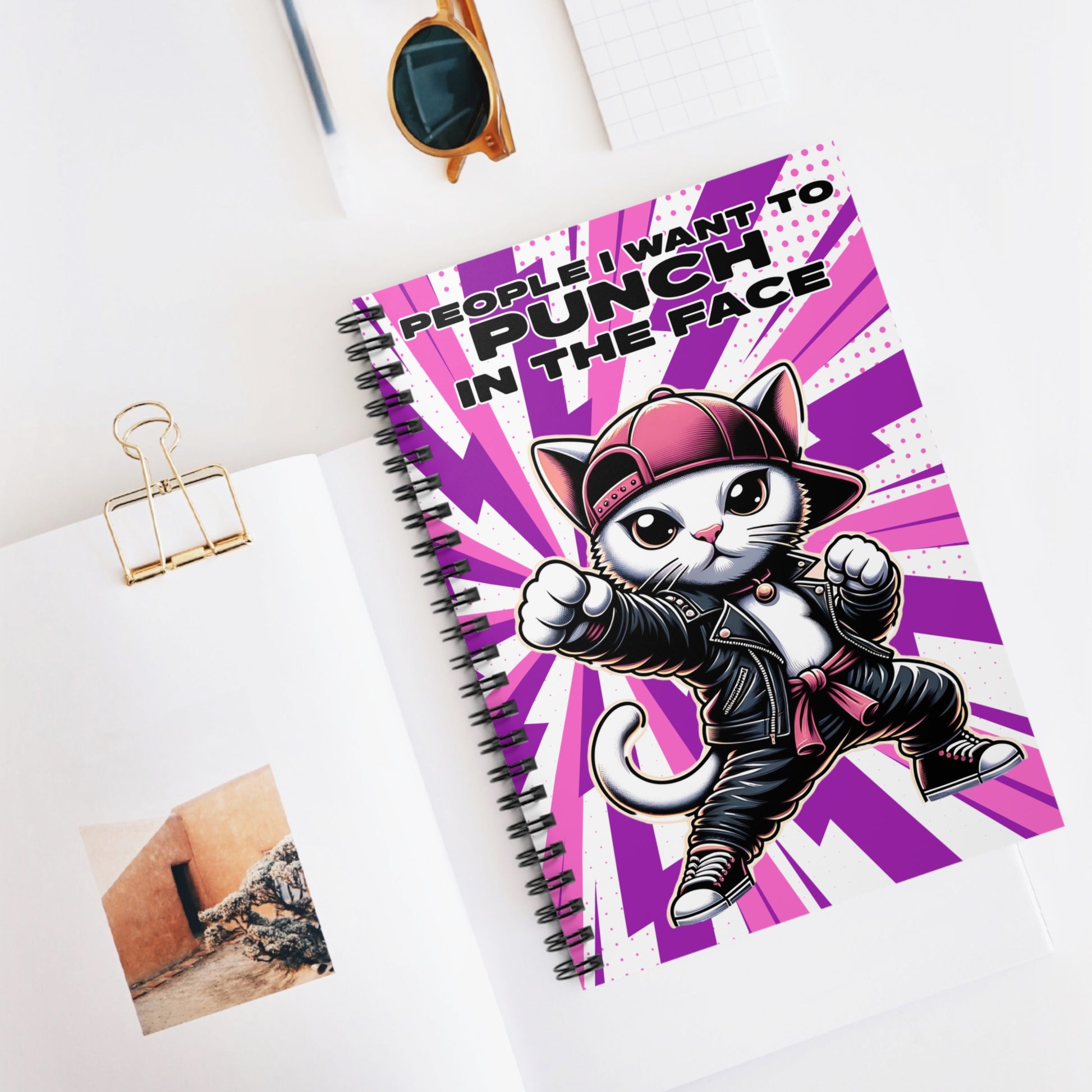 People I Want To Punch - Pink - Spiral Notebook