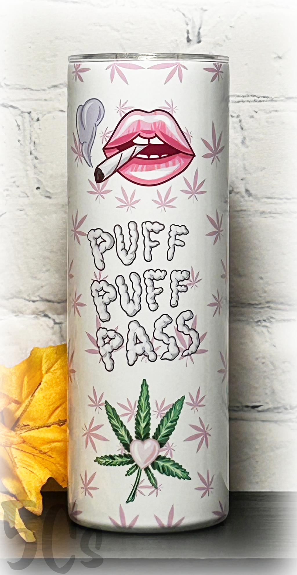 Puff Puff Pass 420 Pink Tumbler
