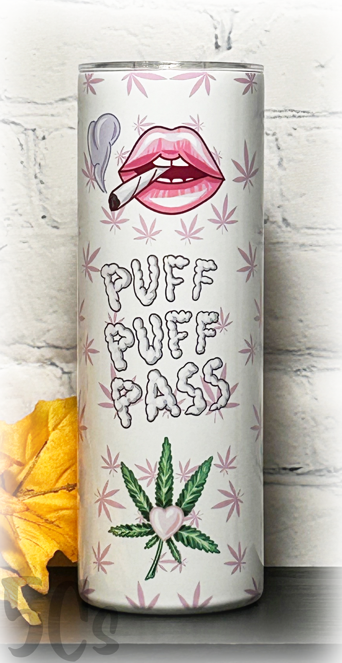 Puff Puff Pass 420 Pink Tumbler