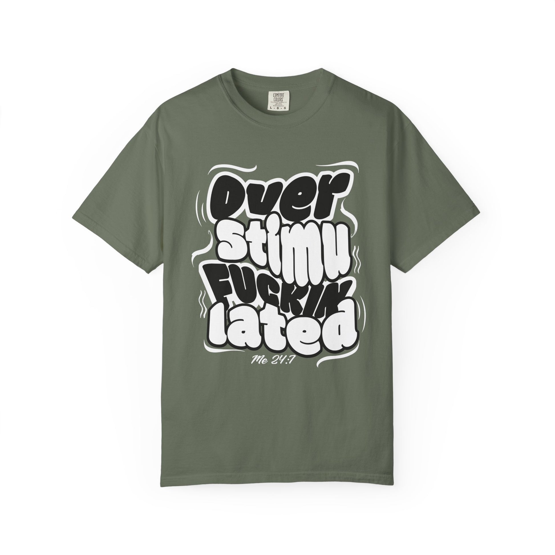 Over F'n Stimulated - Blk & Wht - Unisex T-shirt