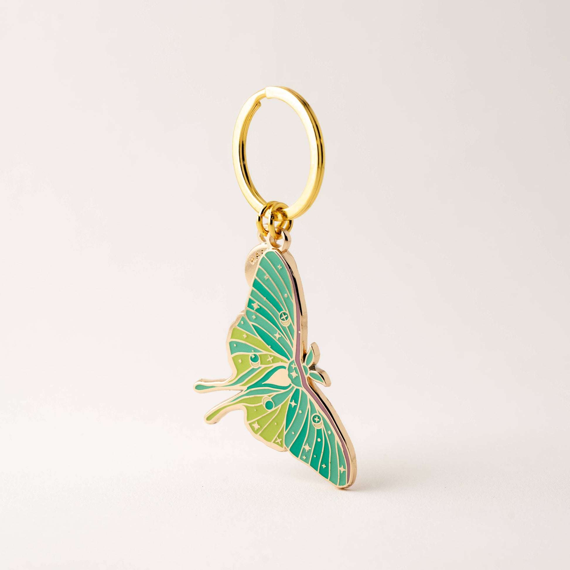 Luna Moth Keychain Charm Glow in the Dark! Stocking Stuffer