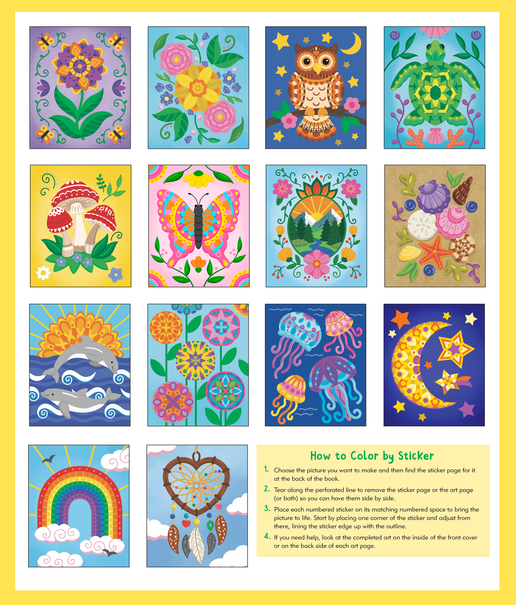 Large Print Color-by-Sticker Book: Mindfulness