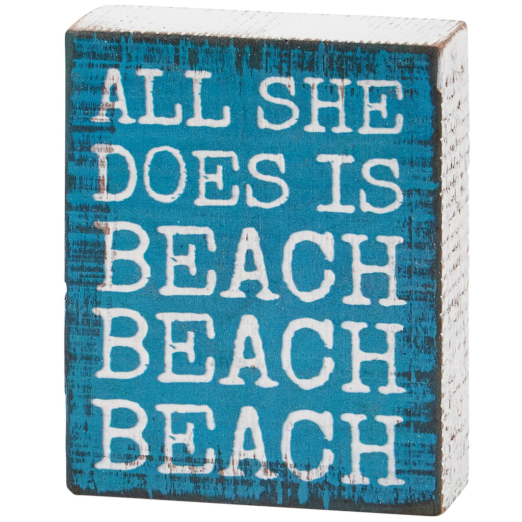 Beach Beach Beach Block Sign
