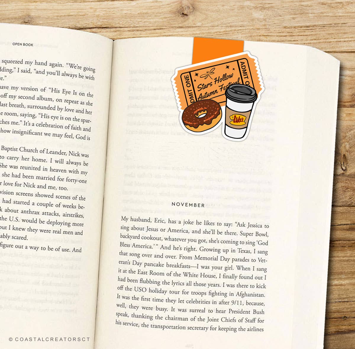 Gilmore Girls Inspired Journal with Magnetic Bookmark Set