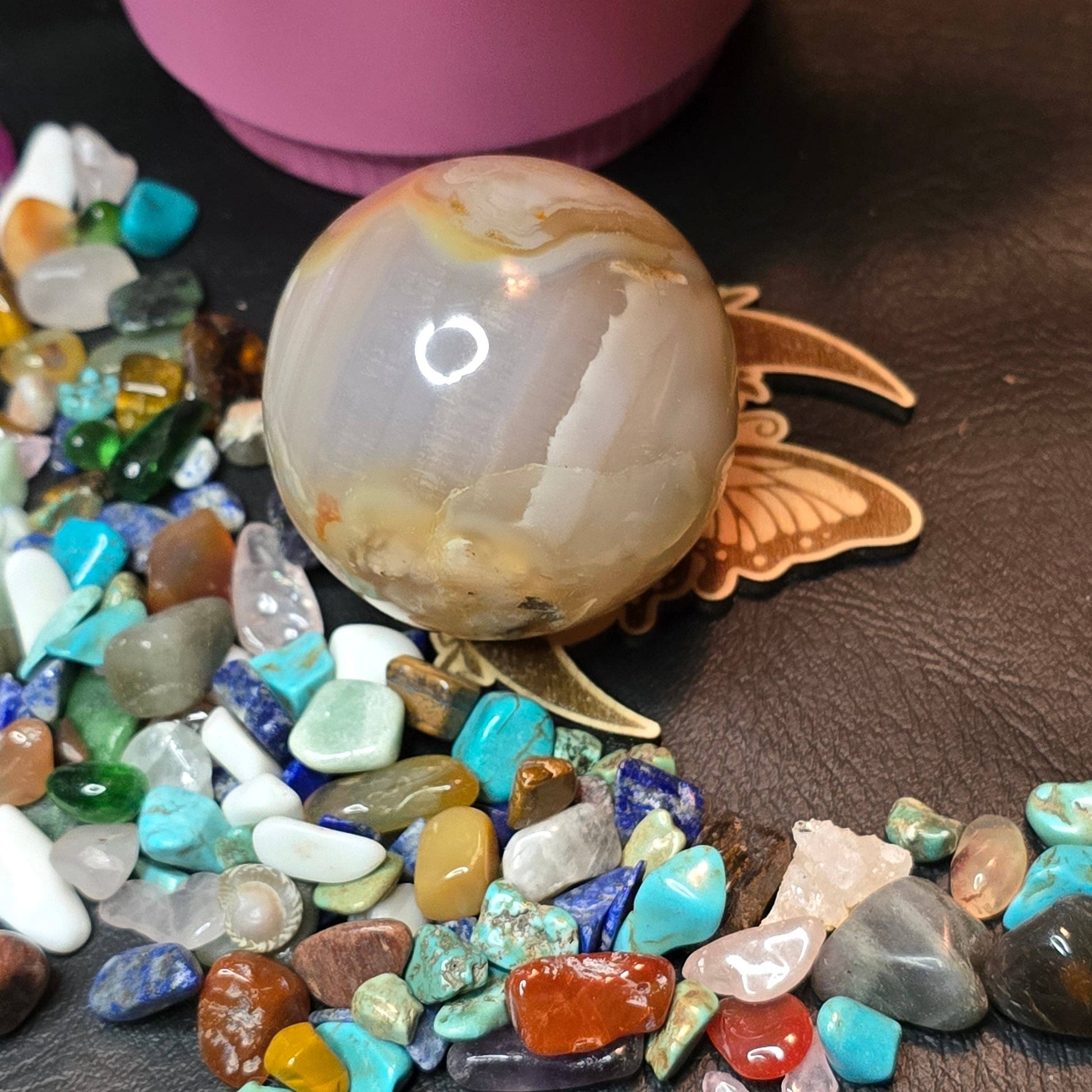 Crystal Sphere Stand - Asst Designs