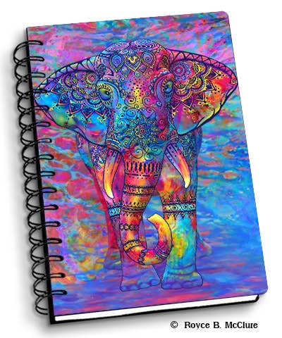 3D Royce Notebook 4" x 6" - Bohemian Elephant