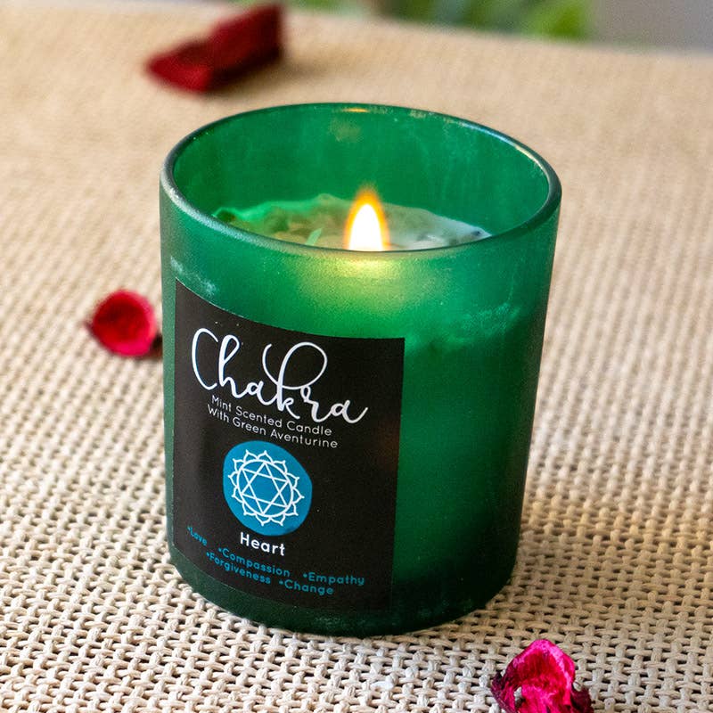 Heart Chakra Mint Aventurine Candle