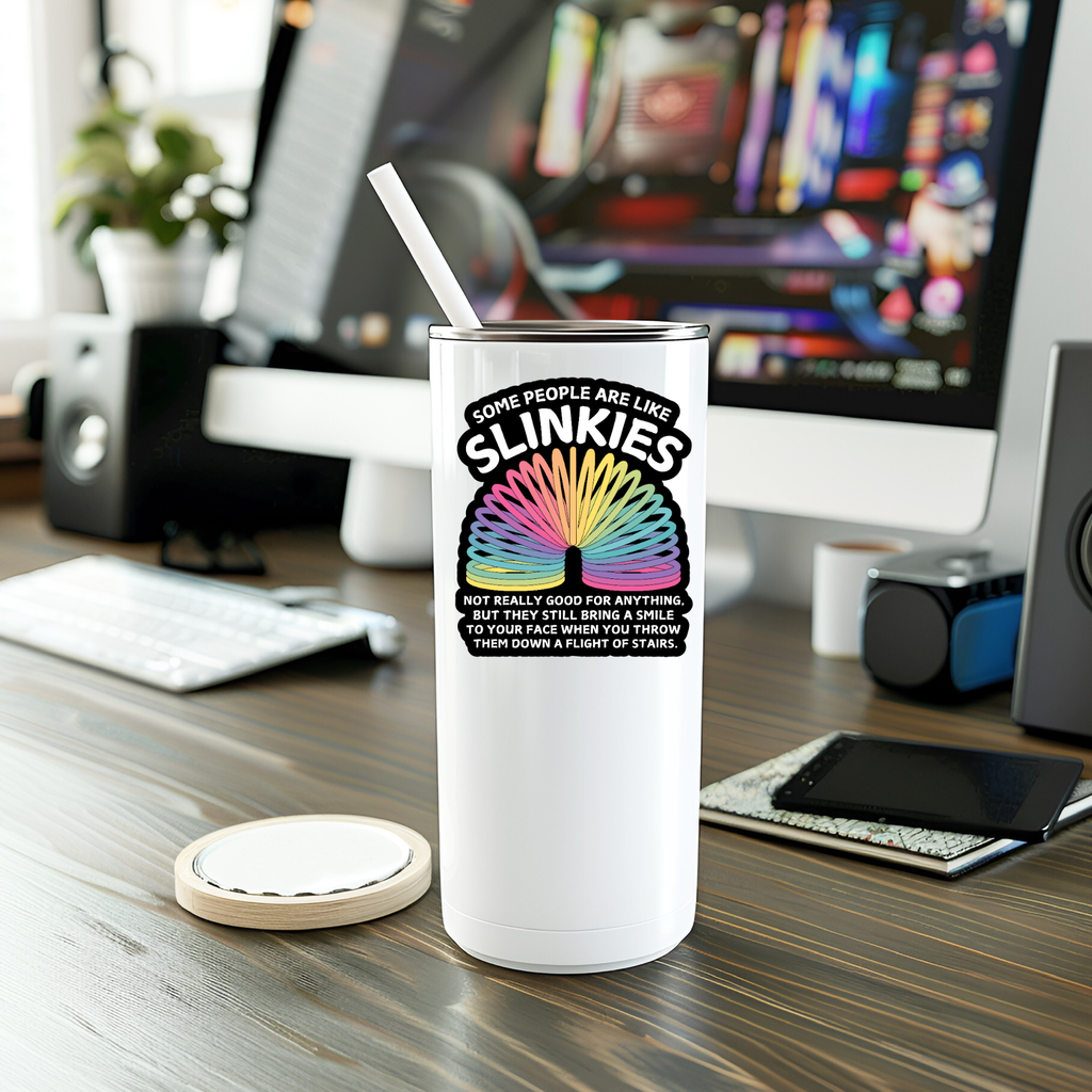 Funny Some People Are Like Slinkies Vinyl Sticker