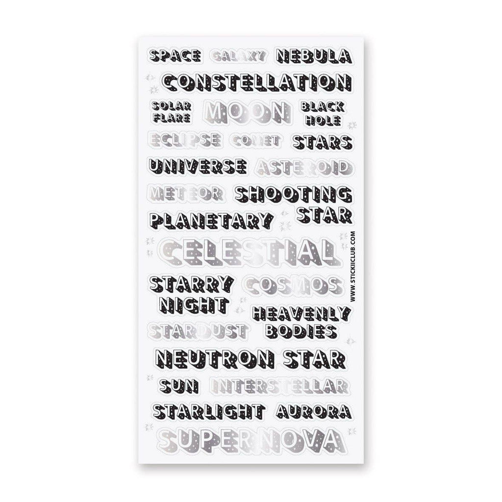 Celestial Words Sticker Sheet