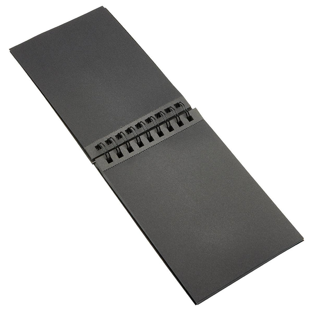 Black Drawing Paper - Top Spiral - 5” x 7.5” - 75 Sheets