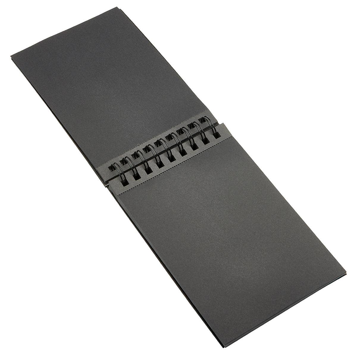 Black Drawing Paper - Top Spiral - 5” x 7.5” - 75 Sheets