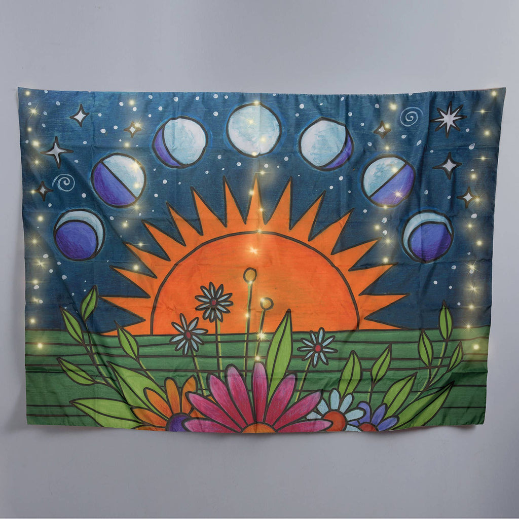 Moon Phases Lighted Tapestry
