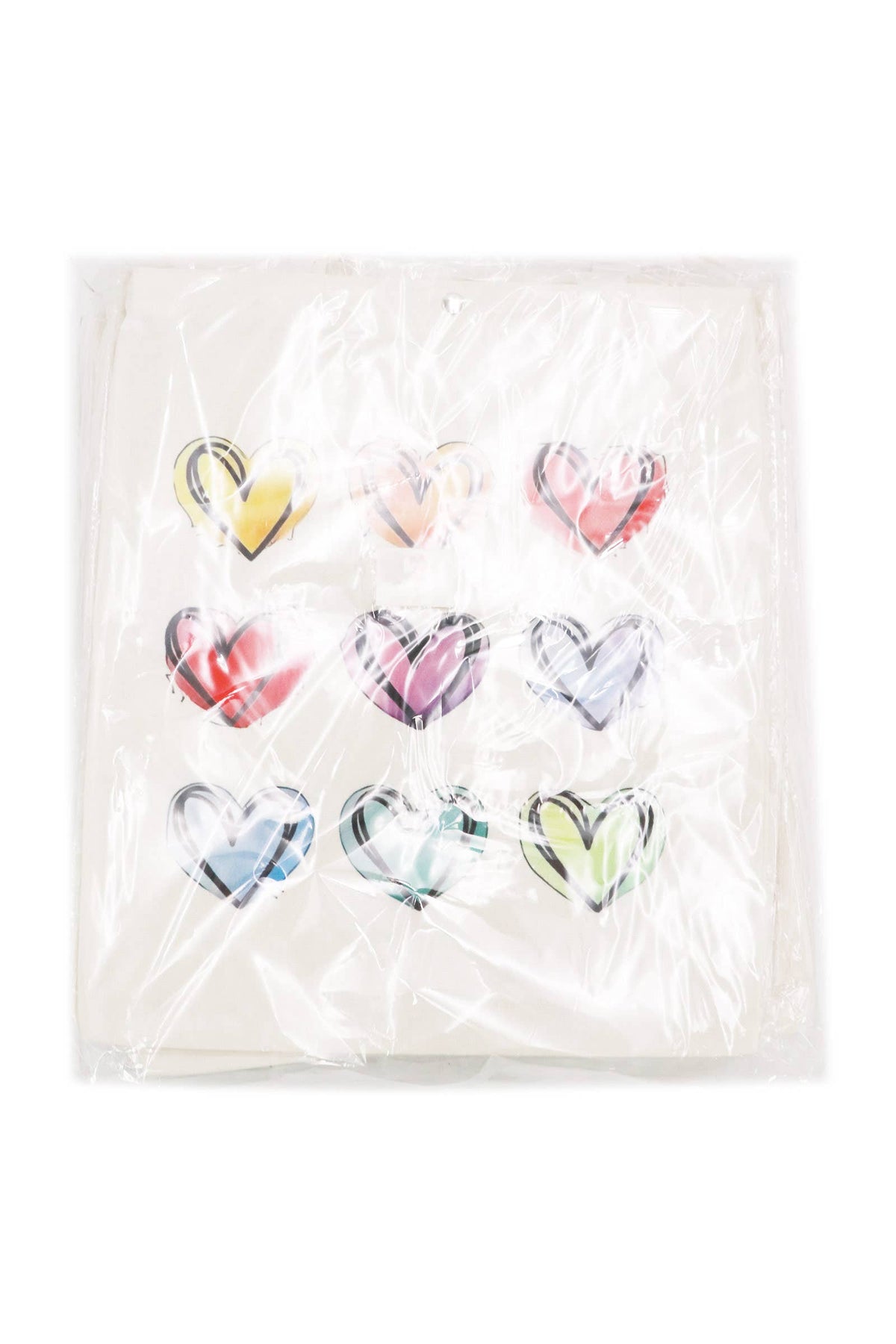 Variety Heart Snap Button Tall Canvas Tote Bag