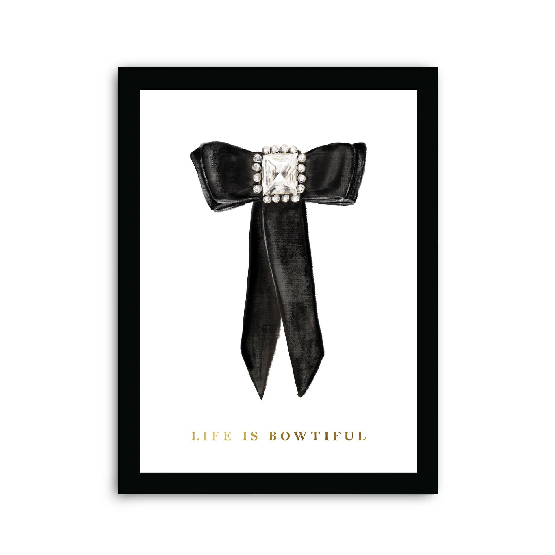 Antique Bows Softcover Notebook - Black