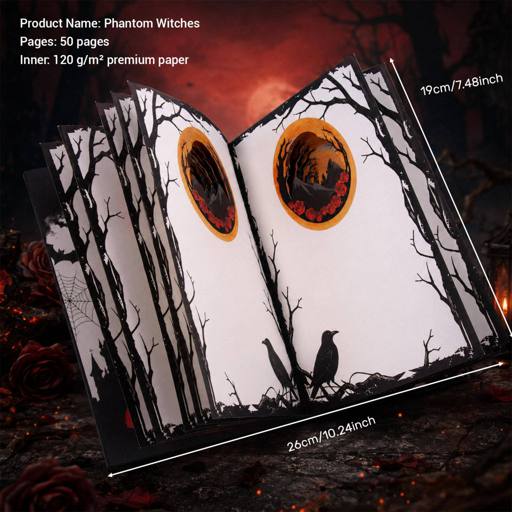 Phantom Witches 3D Paper Art Notebook | 100 Pages