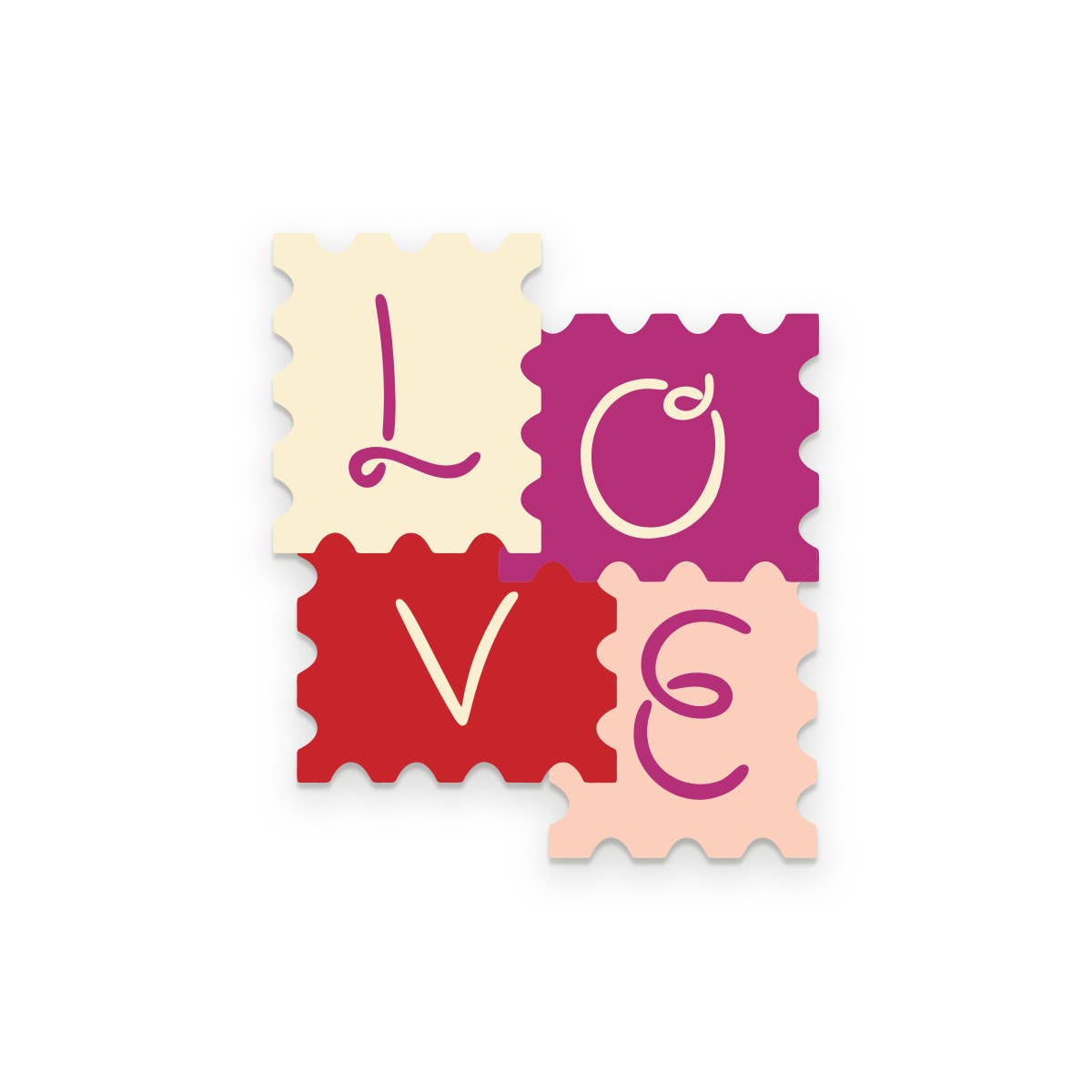 Love Stamp Vinyl Sticker