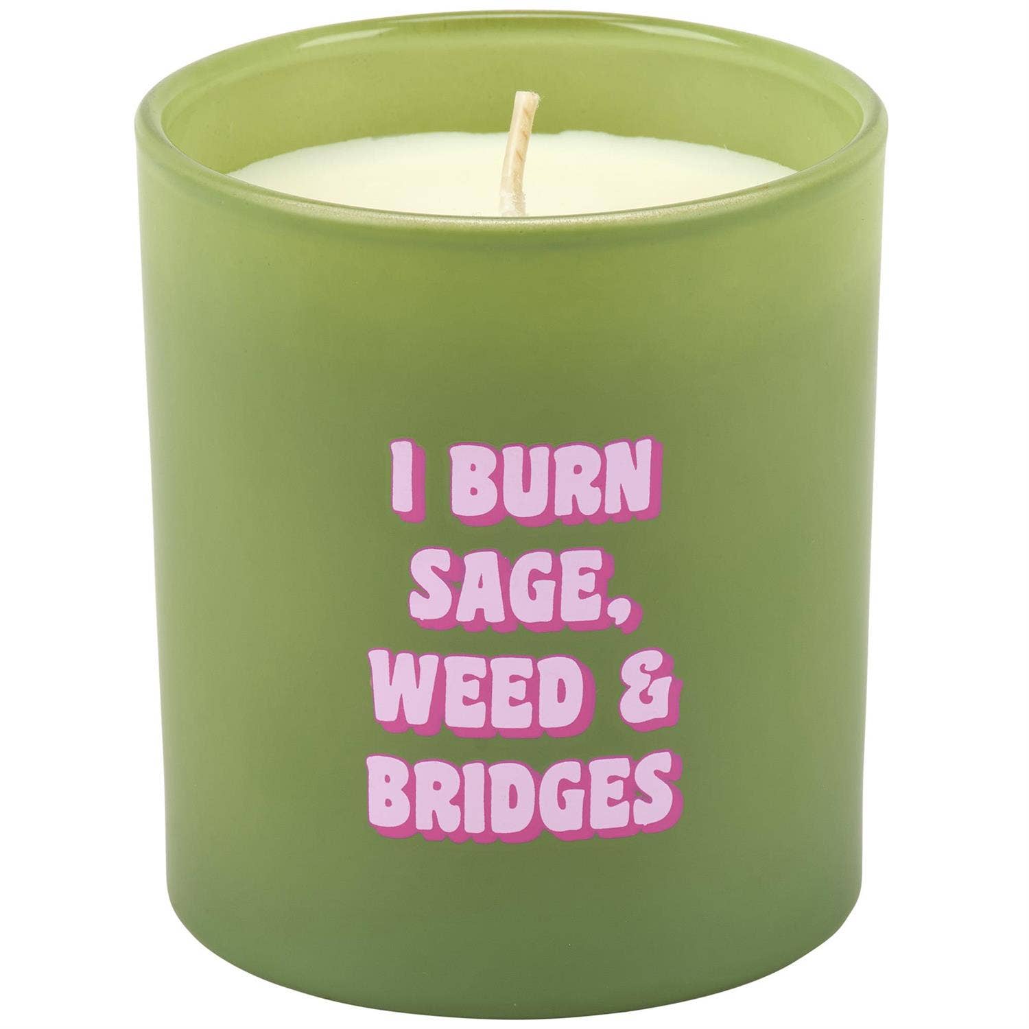 I Burn Sage, Weed & Bridges Candle