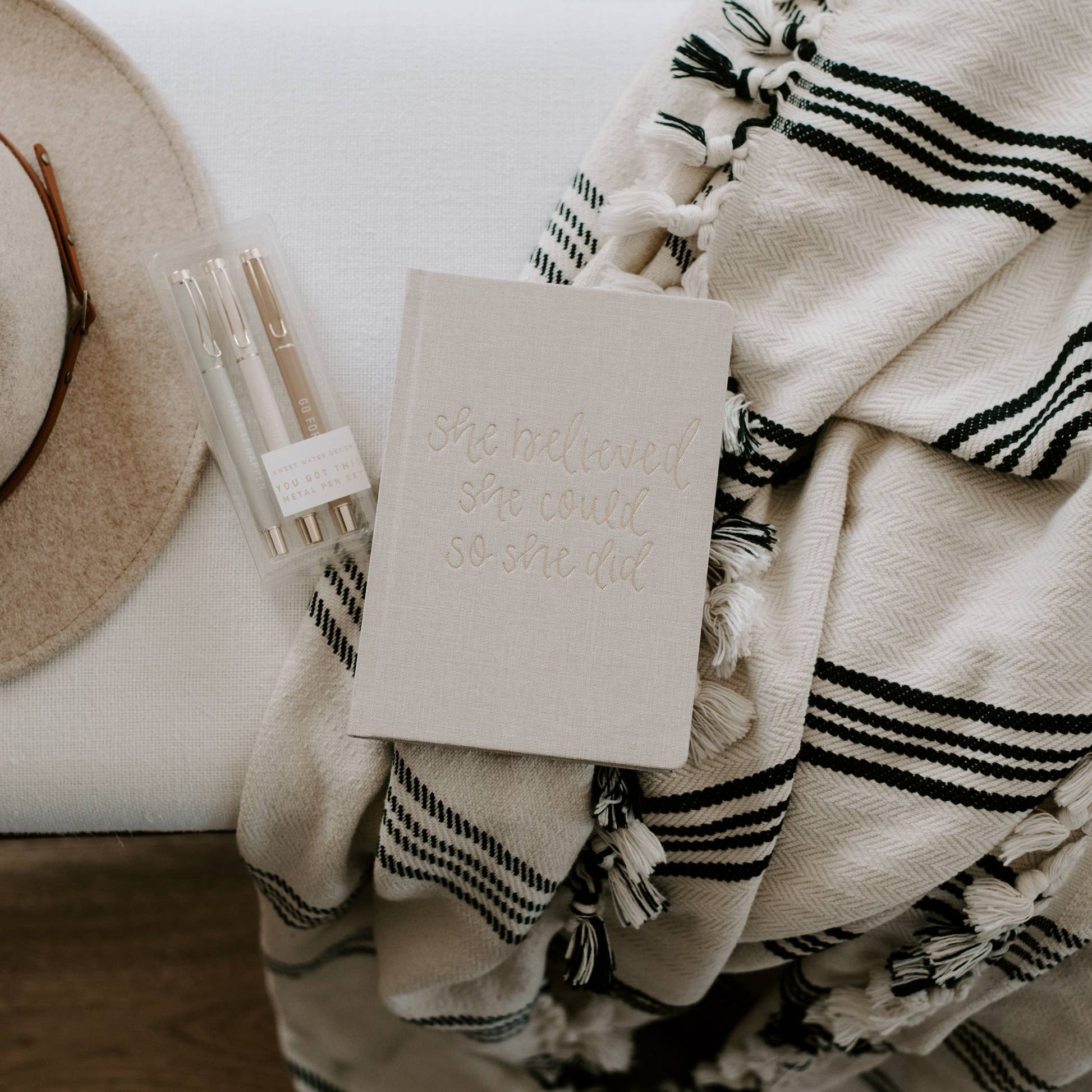 She Believed She Could - Fabric Journal
