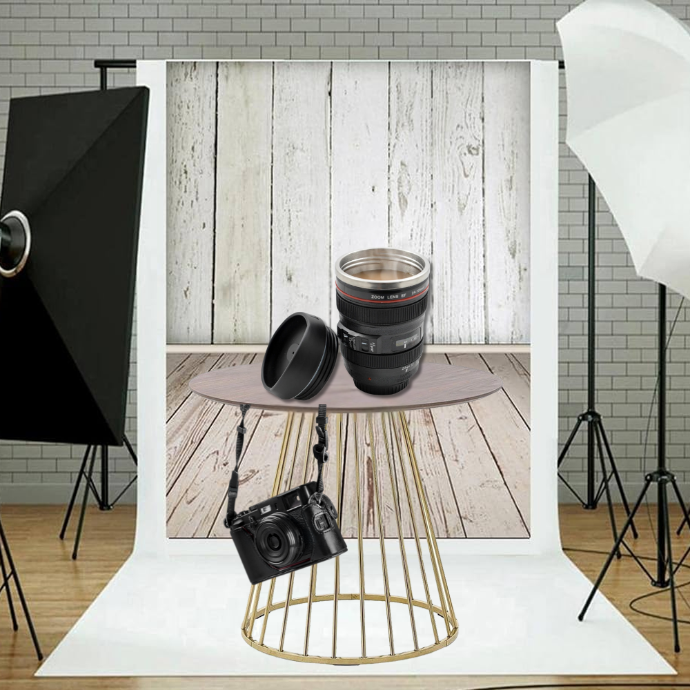 Camera Lens Mug with Stainless Steel Liner (Black)