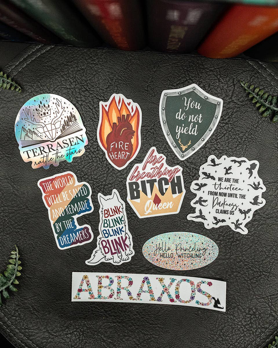 Blink Blink Blink Blink sticker | Throne of Glass licensed