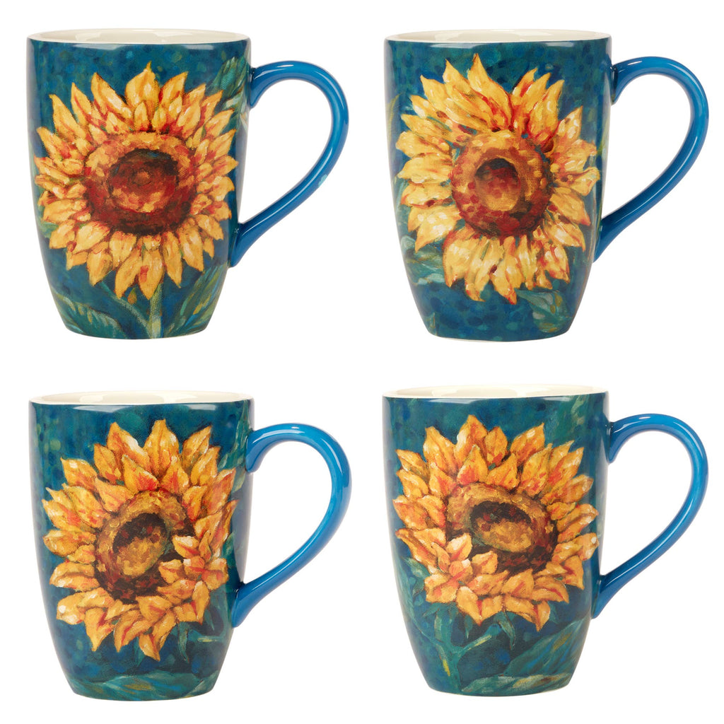 Golden Sunflowers Mug 14 oz. 4 asst.