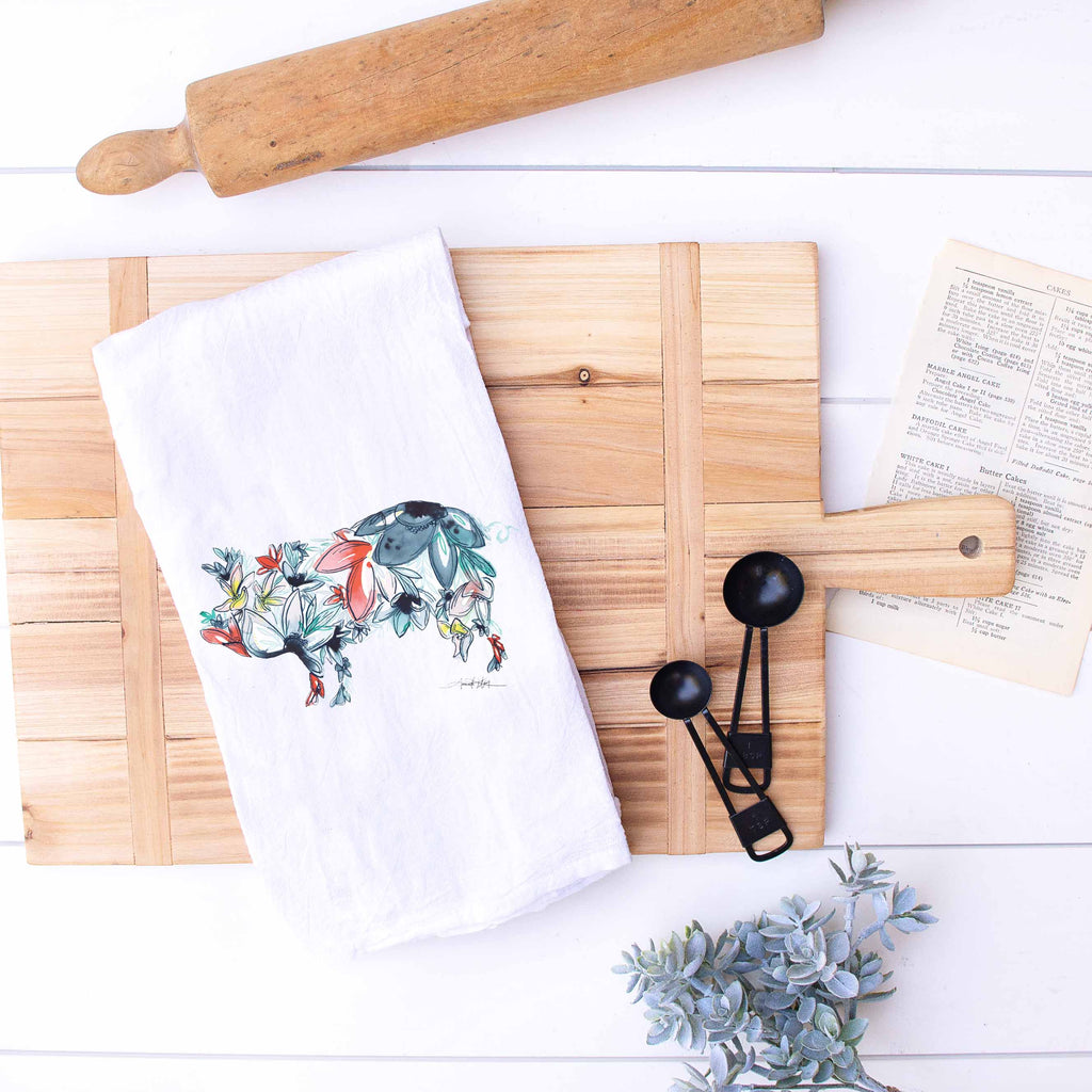 Pig Flour Sack Tea Towel