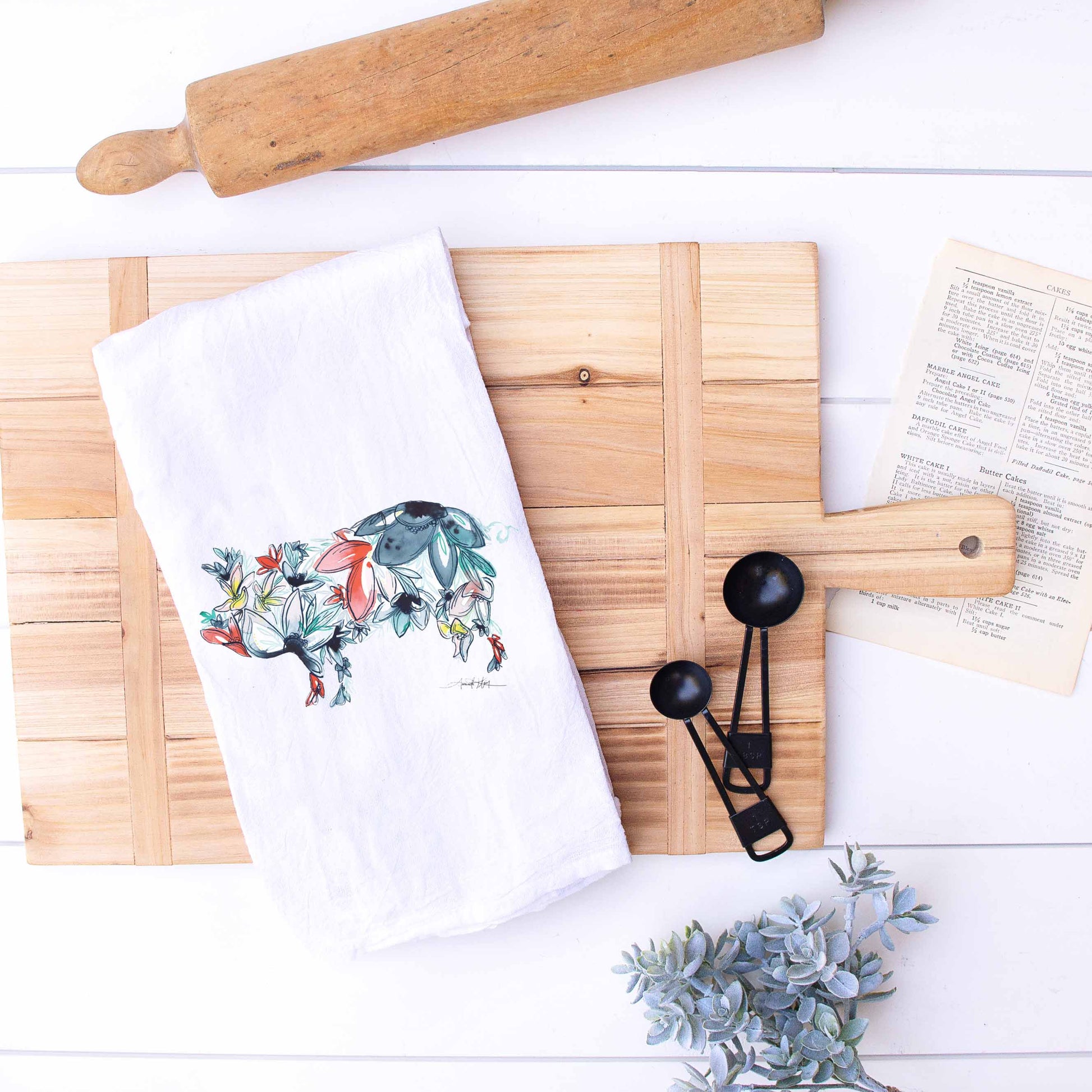 Pig Flour Sack Tea Towel