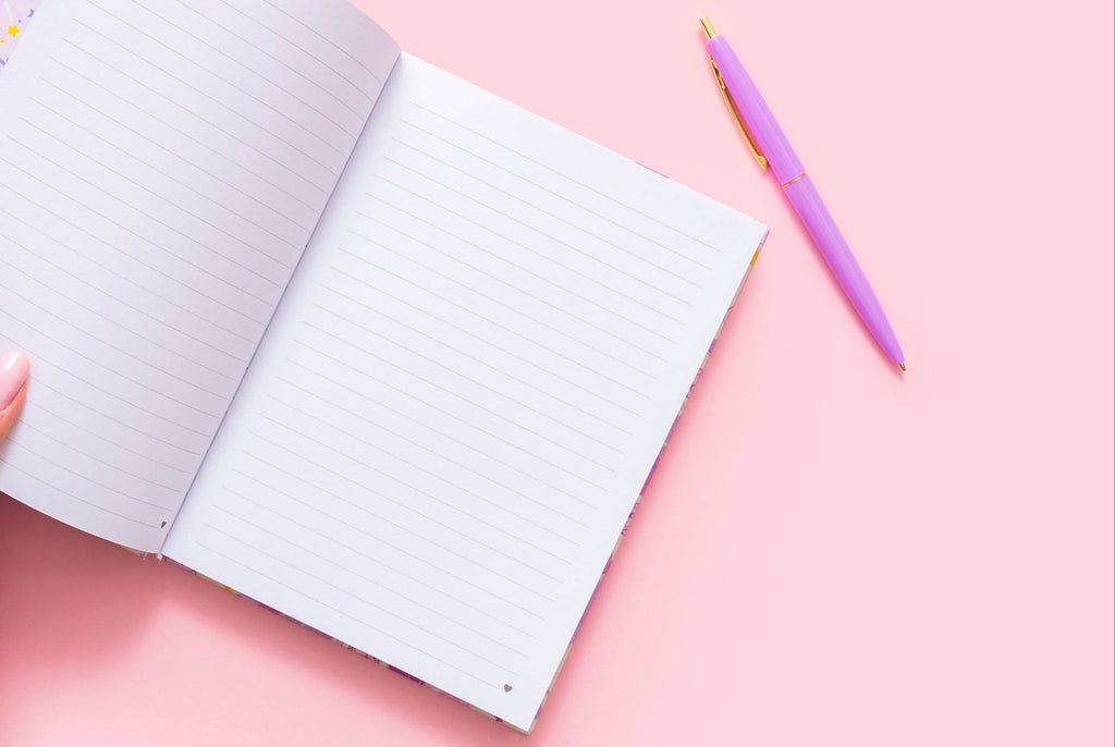 Hardcover Notebook - Flora - Flower Print - 200 Pages