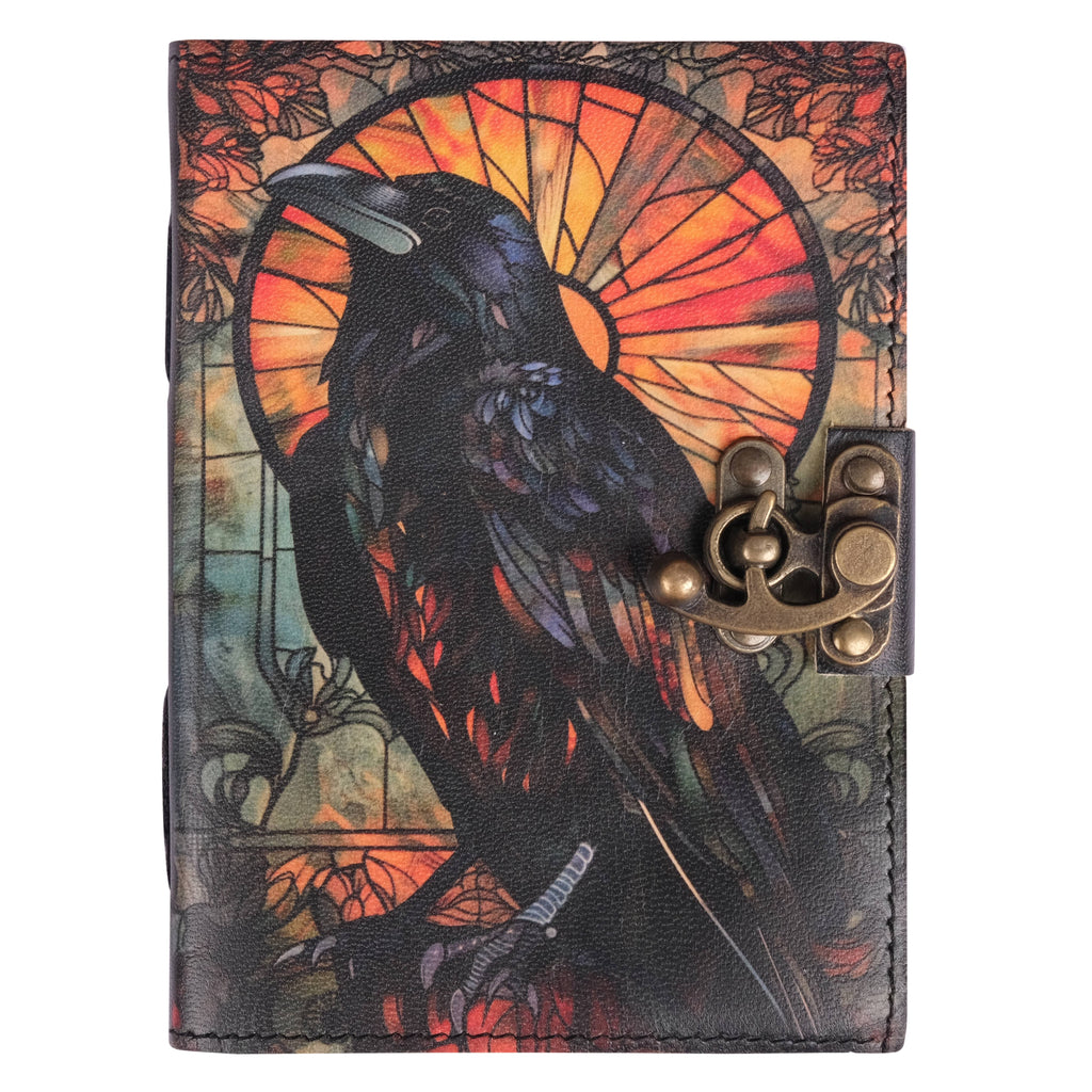 Crow - Leather Journal Blank Vintage Notebook