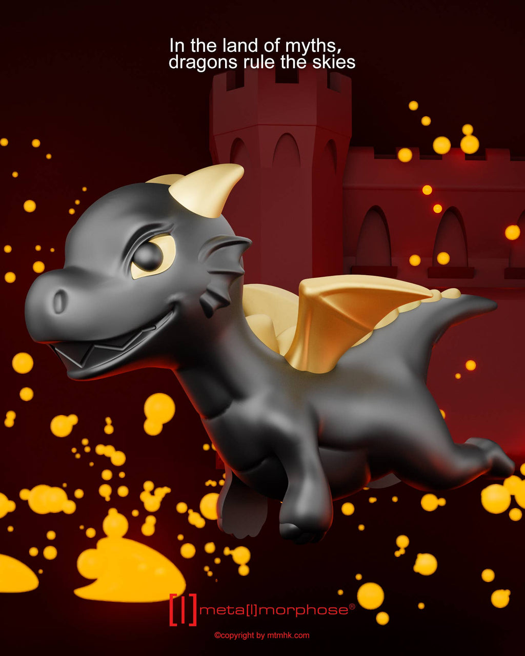 BLACK DRAGON KEYRING