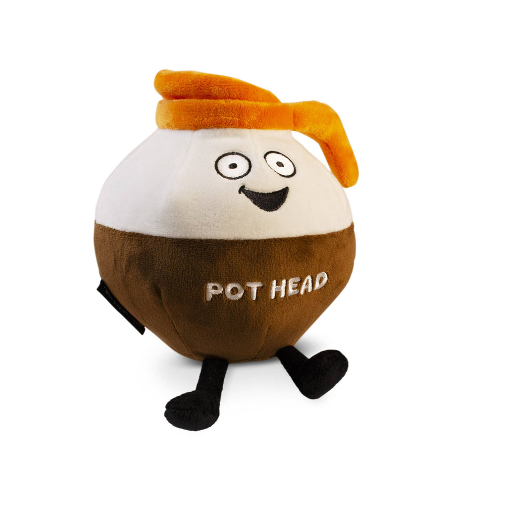 Plush Coffee Pot  Pot Head  Soft Cuddly Perfect Toy Funny