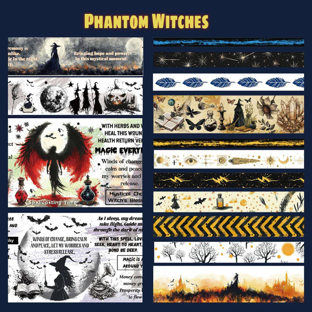 Phantom Witches Washi Tape Set - 37 Rolls
