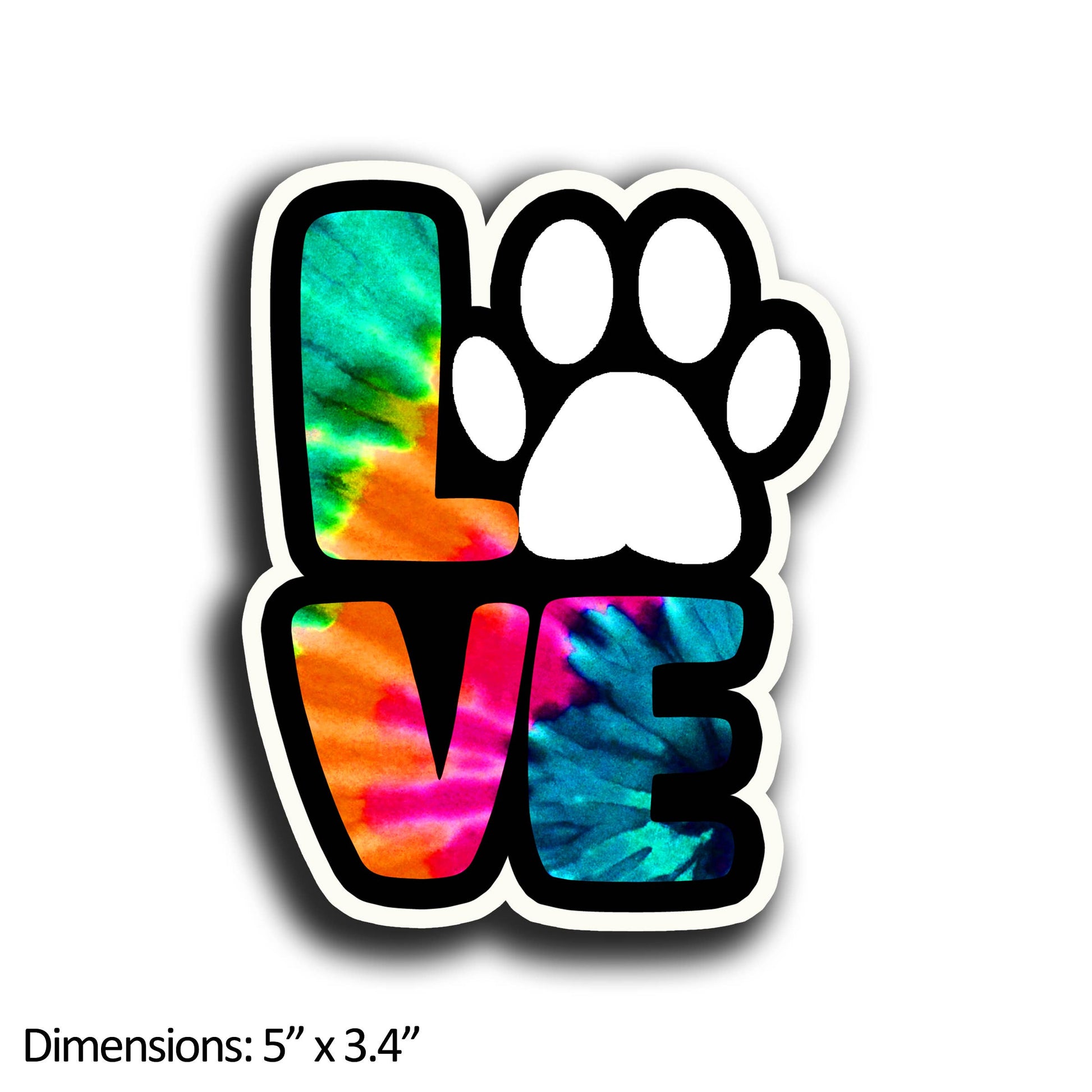 Love Dogs Magnet, Dog Magnet, Paw Print 5" Cute Car Magnet