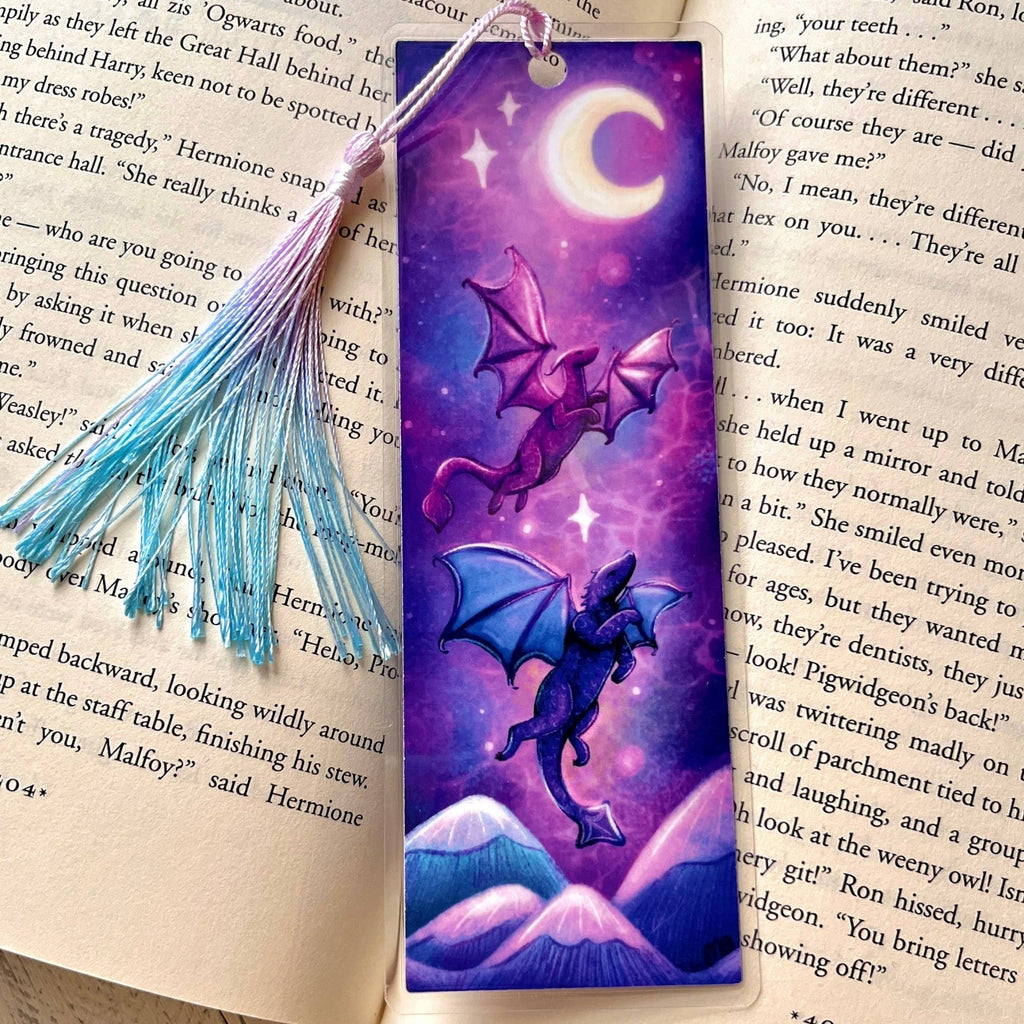 Dragon Mates Bookmark | Laminated + Optional Tassel