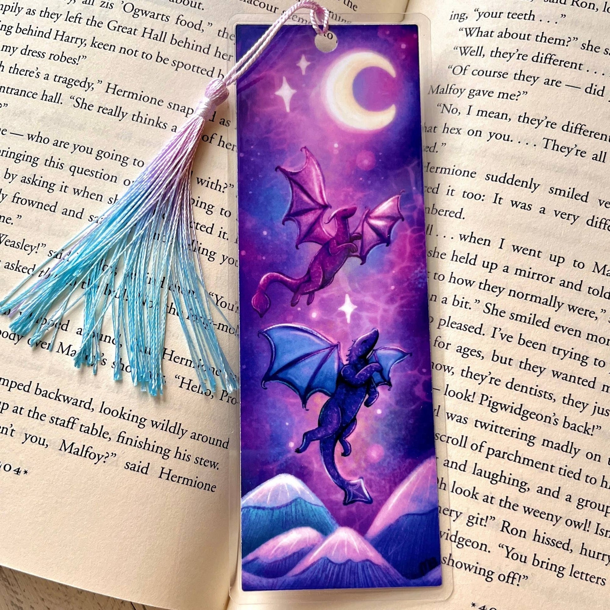 Dragon Mates Bookmark | Laminated + Optional Tassel