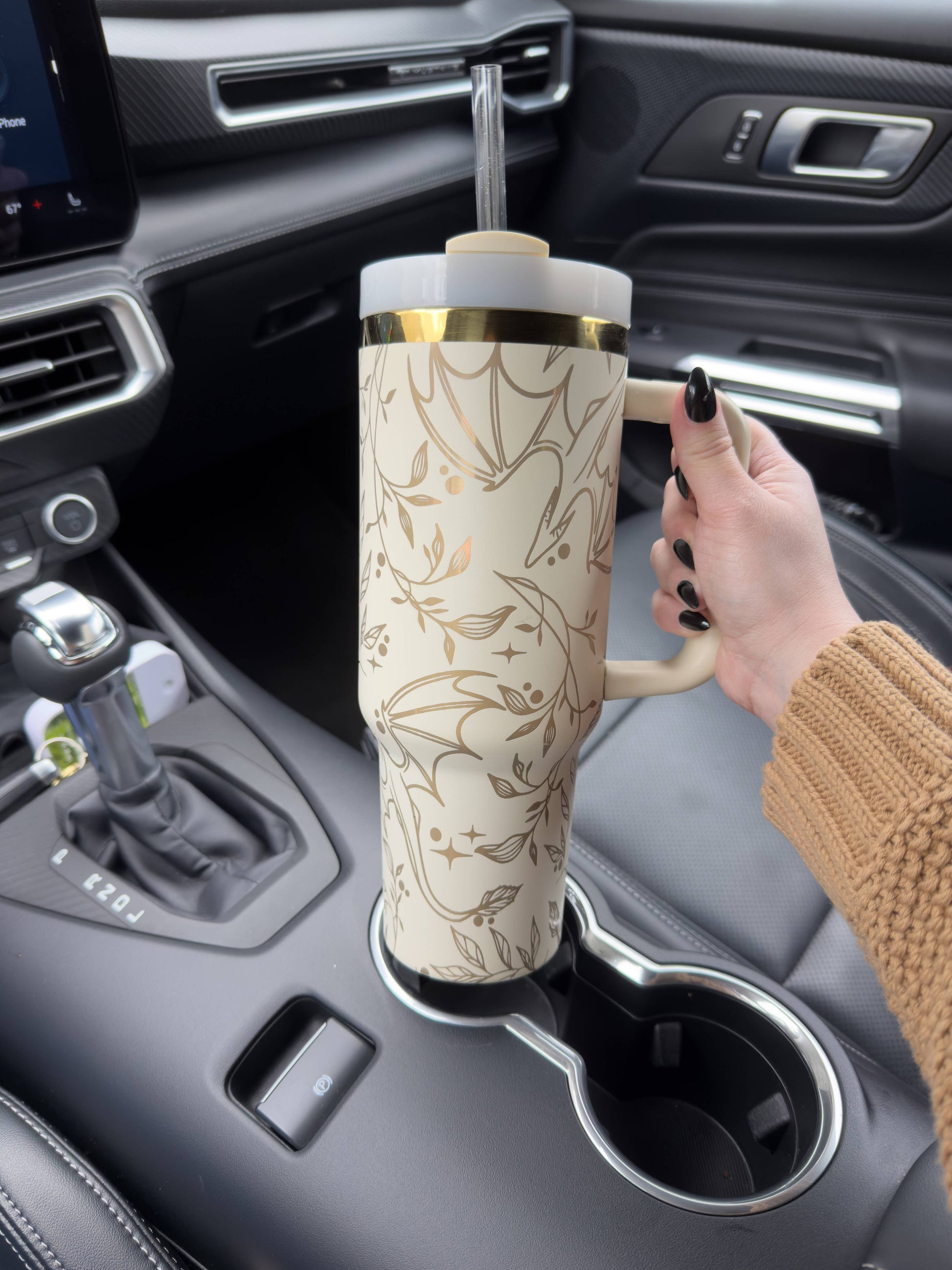Engraved Gold Dragons Bookish 40oz Tumbler