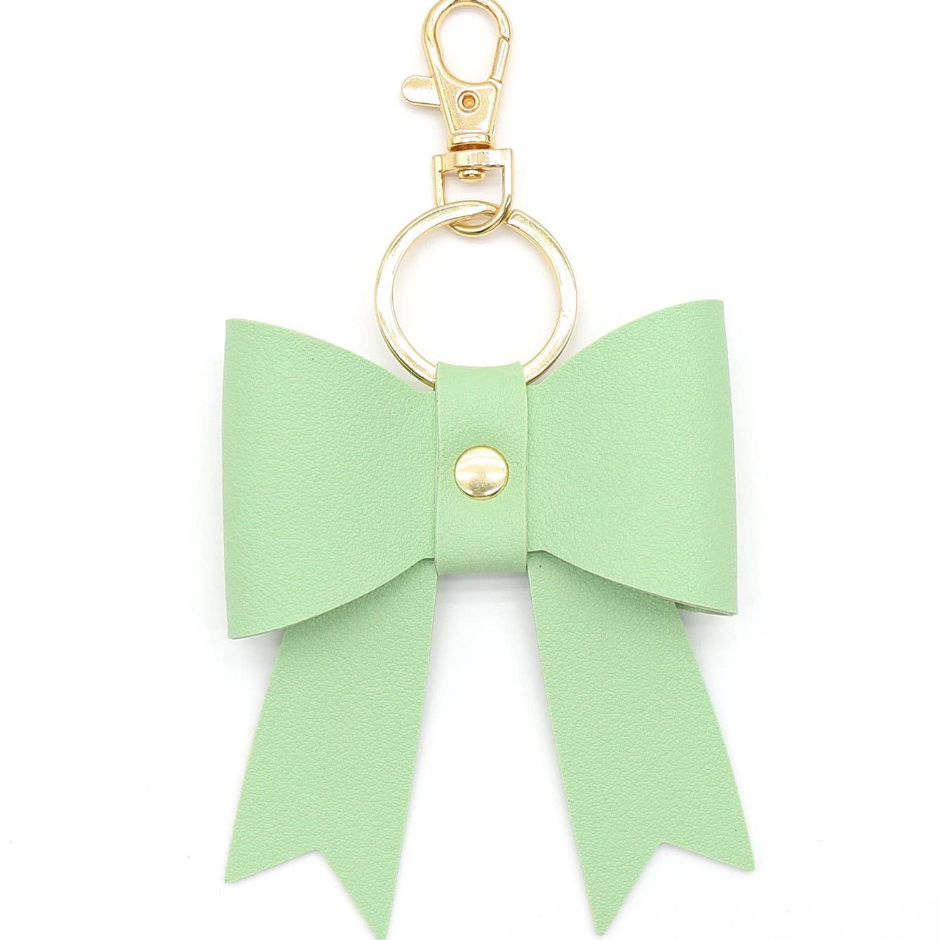 Leather Bow Keychain