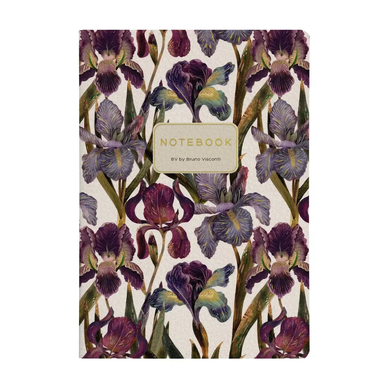 Vegan Leather A5 Notebook - Irises
