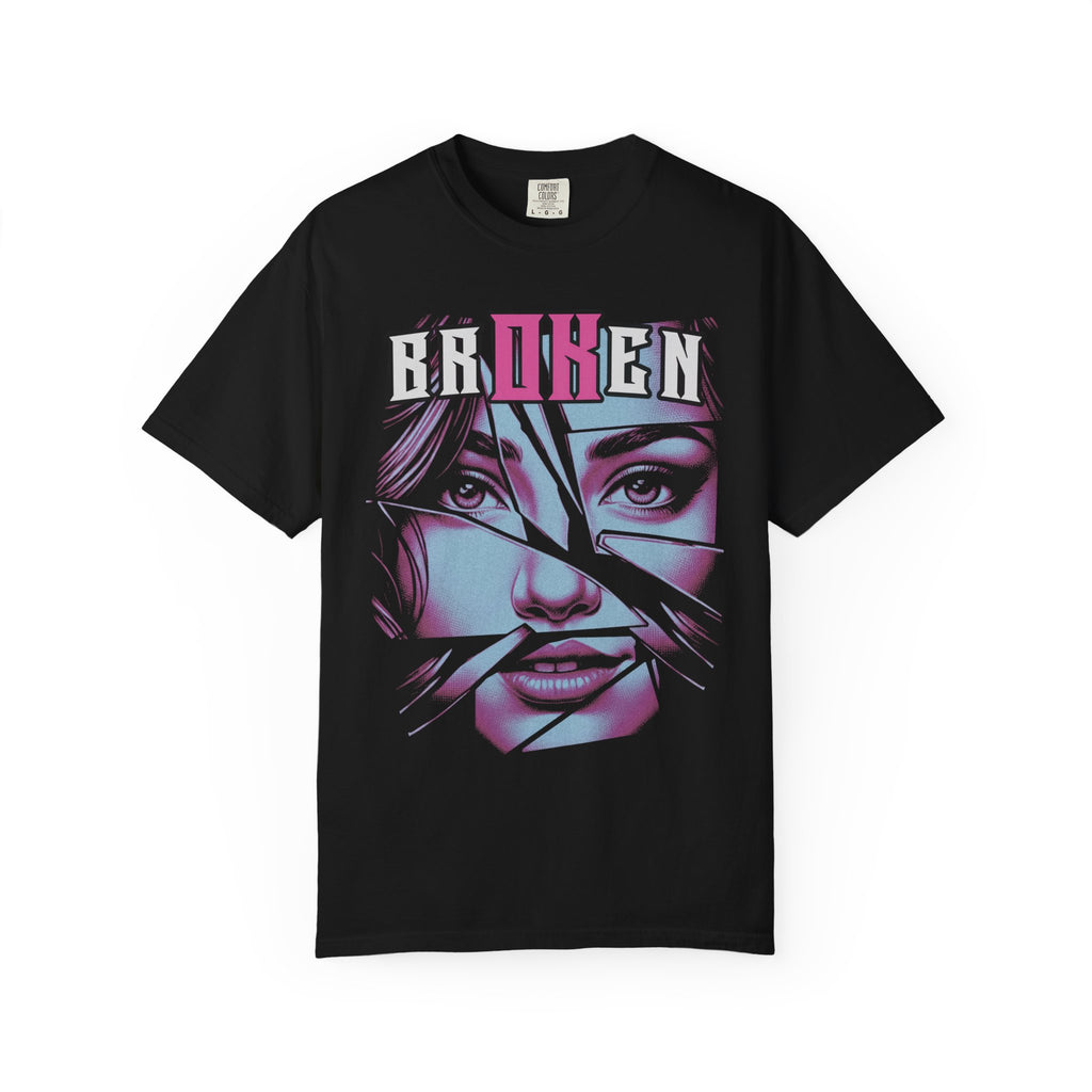 Broken V1 - Pink & Wht - Unisex T-shirt - Cliff's Pick Of The Month