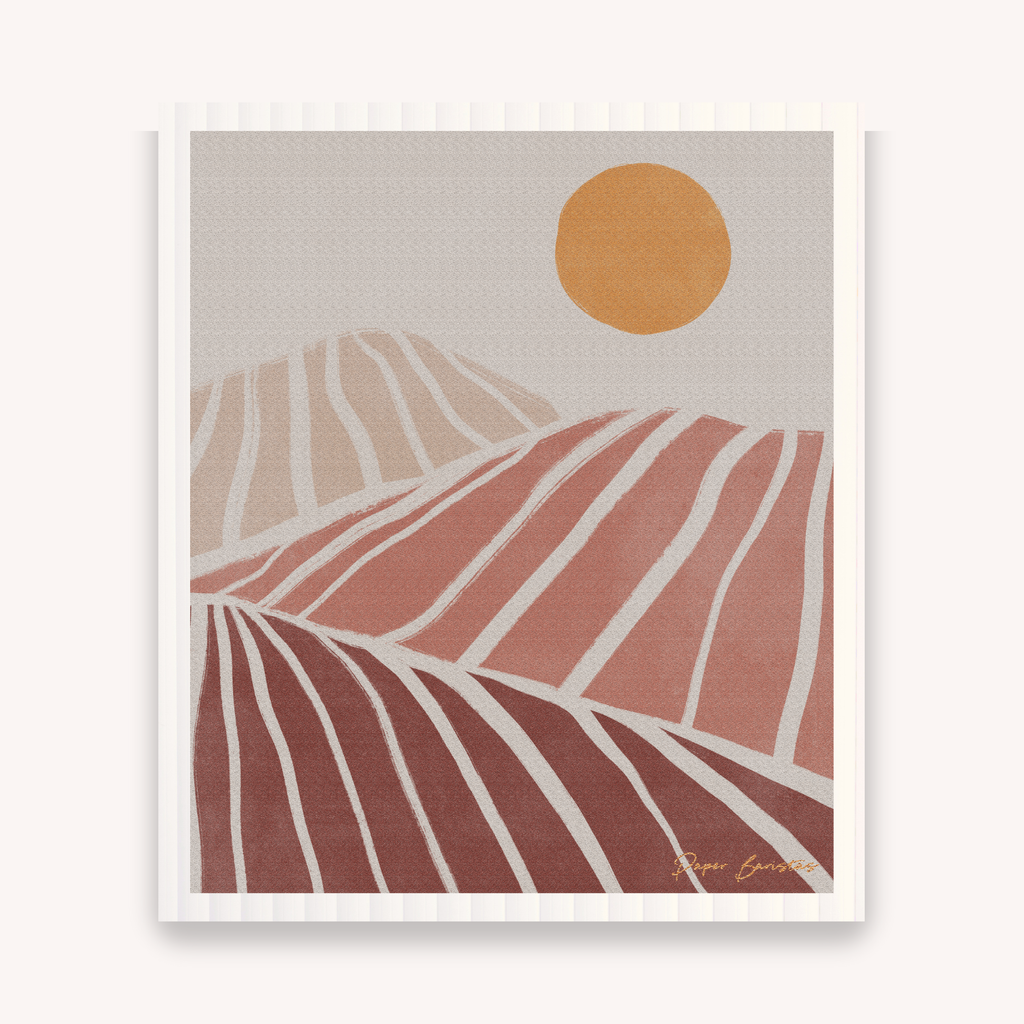 Set of 3 Swedish Dishcloth: Landscape Line Combo