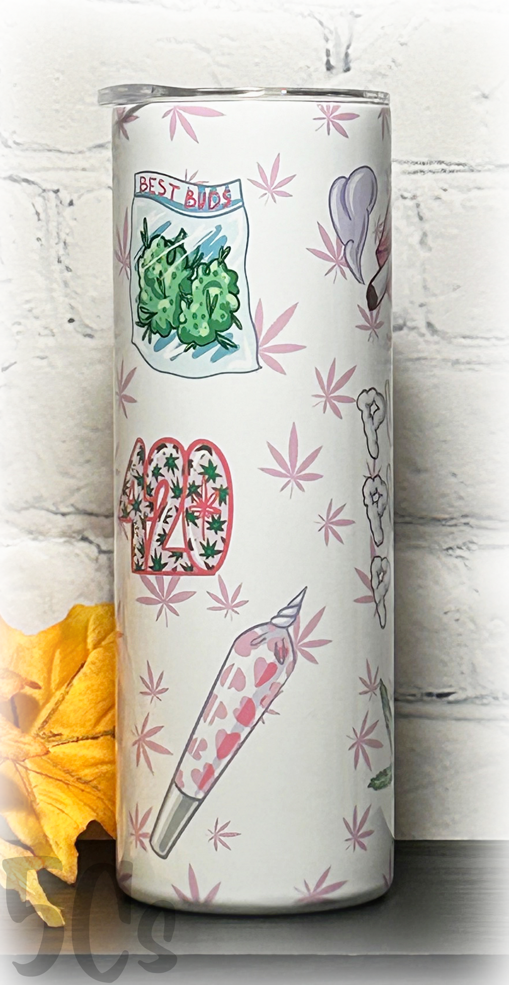 Puff Puff Pass 420 Pink Tumbler