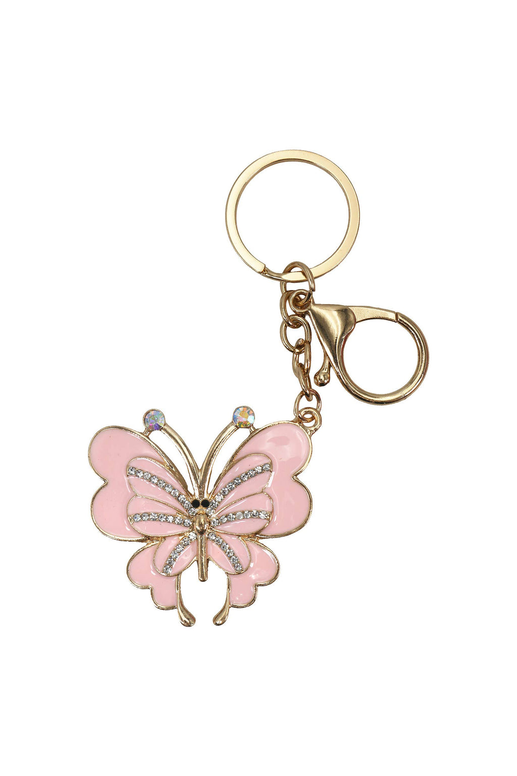 Butterfly Bling Rhinestone Colorful Enamel Alloy Keychain